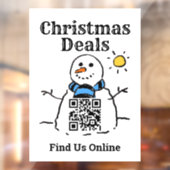 Kerstdeals Online met QR-code Raamsticker (Vel 2)