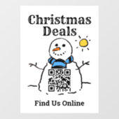 Kerstdeals Online met QR-code Raamsticker (Vel)