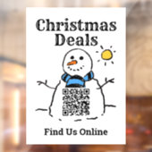 Kerstdeals Online met QR-code Raamsticker (Vel 2)