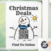 Kerstdeals Online met QR-code Raamsticker (Huis)