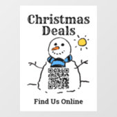 Kerstdeals Online met QR-code Raamsticker (Vel)