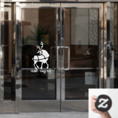 Kerstdecal Holiday Reindeer Window Clings Raamsticker (Kantoordeur)