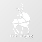 Kerstdecal Holiday Reindeer Window Clings Raamsticker (Vel)