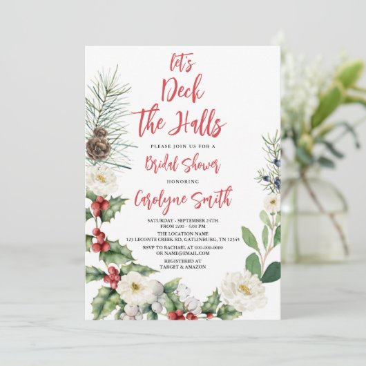 Kerstdecennium: uitnodiging van de zangbridal (Staand voorkant)