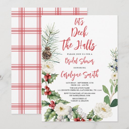 Kerstdecennium: uitnodiging van de zangbridal (Voorkant / Achterkant)