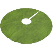 kerstdeco - groene geometrische chenilletextuur kerstboom rok (Gekanteld)