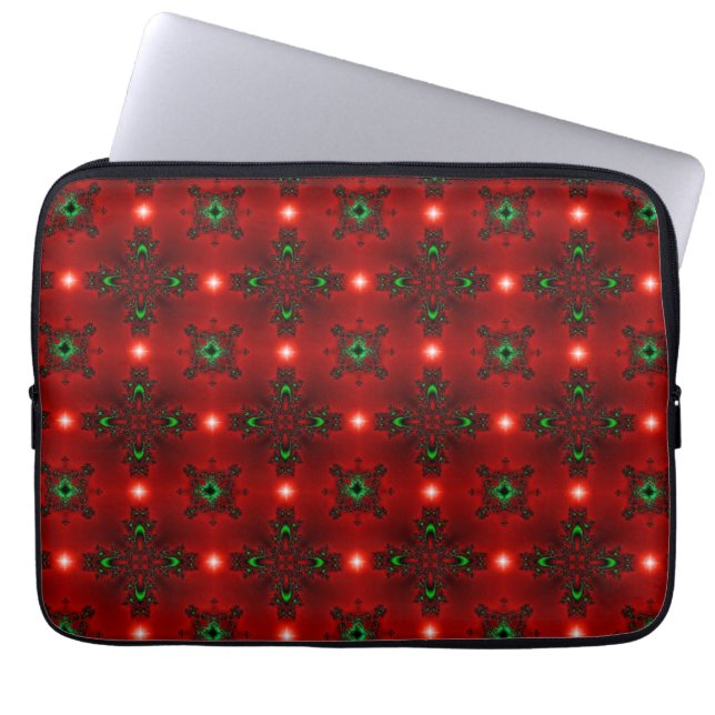Kerstdeco in Retrostijl Laptop Sleeve (Voorkant)