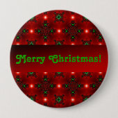 Kerstdeco in Retrostijl Ronde Button 4,0 Cm (Voorkant)