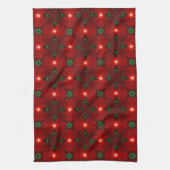 Kerstdeco in Retrostijl Theedoek (Verticaal)
