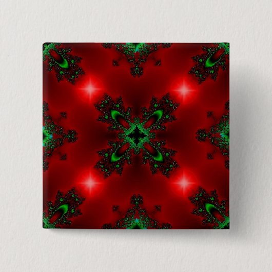 Kerstdeco in Retrostijl Vierkante Button 5,1 Cm (Voorkant)