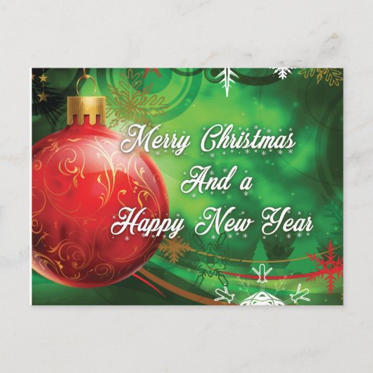 kerstdecor aankondigingskaart (Voorkant)