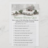 kerstdecor-auto Nursery Rhyme Quiz baby shower (Voorkant / Achterkant)