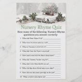 kerstdecor-auto Nursery Rhyme Quiz baby shower (Voorkant)