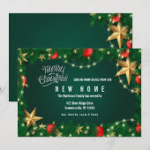 Kerstdecor-feestdag Kaart (Voorkant / Achterkant)