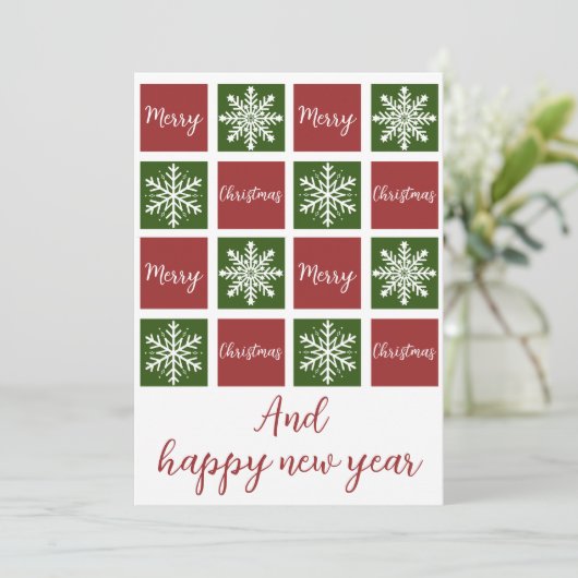 Kerstdecor Feestdagenkaart (Staand voorkant)