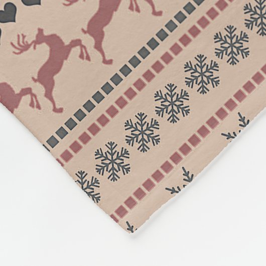 Kerstdecor Fleece Deken (Hoek)