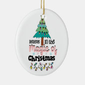Kerstdecor gelooft in de magie van kerstmis keramisch ornament (Rechts)