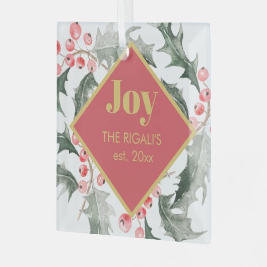 kerstdecor glas ornament (Voorkant links)