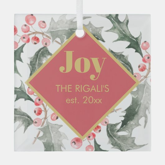 kerstdecor glas ornament (Voorkant)