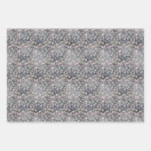 Kerstdecor, goud, zilverdraden, kersttwijgen inpakpapier vel (Voorkant 3)