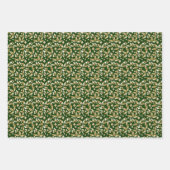 Kerstdecor, goud, zilverdraden, kersttwijgen inpakpapier vel (Voorkant 2)