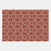 Kerstdecor, goud, zilverdraden, kersttwijgen inpakpapier vel (Voorkant)