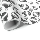 Kerstdecor in zwart-wit cadeaupapier (Rol Hoek)