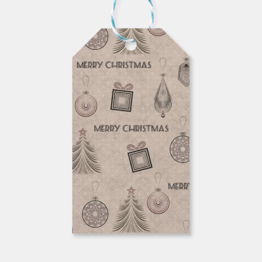Kerstdecor, Kerstmis, , retro, papier Cadeaulabel (Achterkant)