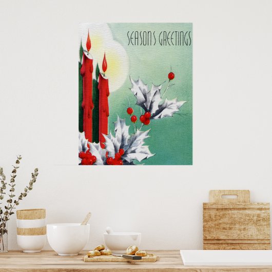  kerstdecor poster (Keuken)