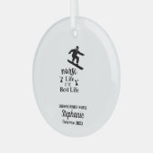 Kerstdecor Snowboarding Nurse Shredding Gift Glas Ornament (Voorkant links)