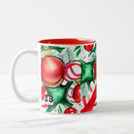kerstdecor tweekleurige koffiemok