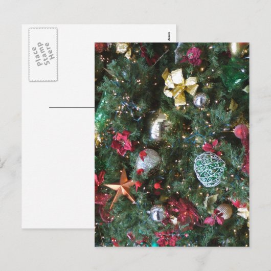 kerstdecoratie-Briefkaart Feestdagenkaart (Voorkant / Achterkant)