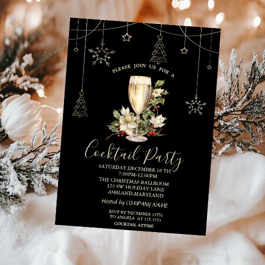 Kerstdecoratie Champagne Kerstfeest Kaart