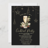 Kerstdecoratie Champagne Kerstfeest Kaart (Voorkant)