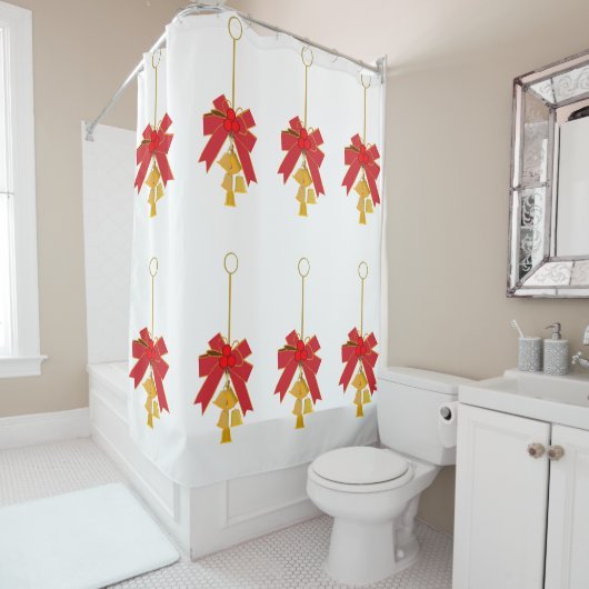 Kerstdecoratie douchegordijn (In situ)