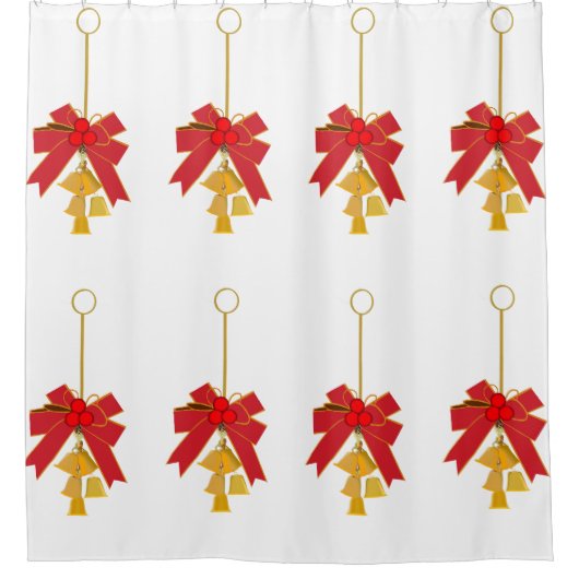 Kerstdecoratie douchegordijn (Voorkant)