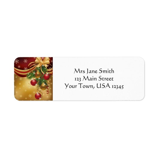kerstdecoratie etiket (Voorkant)