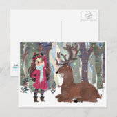 kerstdecoratie feestdagenkaart (Voorkant / Achterkant)