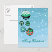 kerstdecoratie feestdagenkaart (Voorkant / Achterkant)