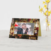 Kerstdecoratie Foto Kaart (Gele Bloem)