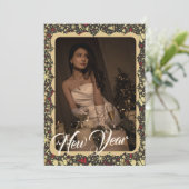 Kerstdecoratie fotolijst Kerstkaart (Staand voorkant)