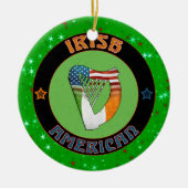 kerstdecoratie Iers-Amerikaans Harp Design Keramisch Ornament (Voorkant)