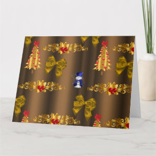 Kerstdecoratie in Bronze kerst Kaart