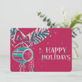 Kerstdecoratie in de middeleeuwse moderne tijd feestdagenkaart (Staand voorkant)