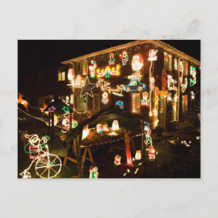 Kerstdecoratie in de openlucht feestdagenkaart