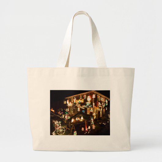 Kerstdecoratie in de openlucht grote tote bag (Voorkant)