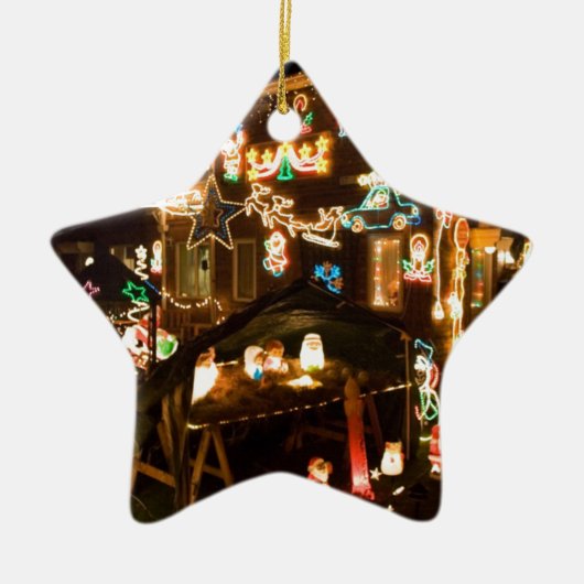 Kerstdecoratie in de openlucht keramisch ornament (Voorkant)