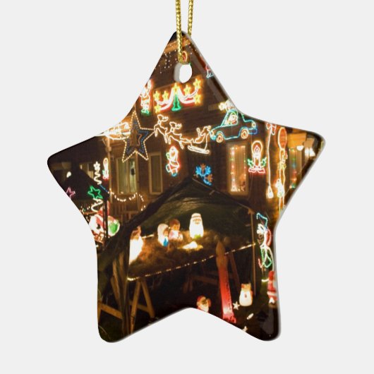 Kerstdecoratie in de openlucht keramisch ornament (Links)