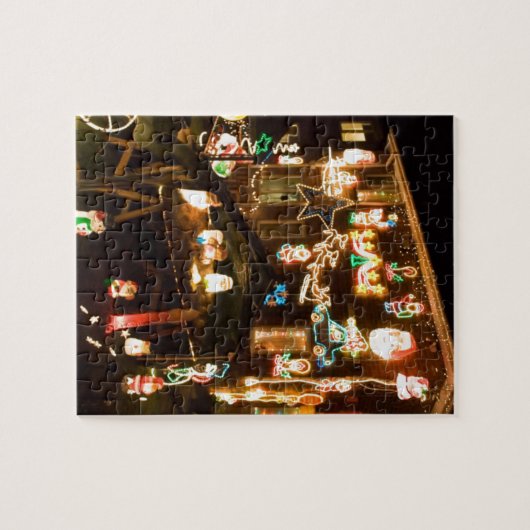 Kerstdecoratie in de openlucht legpuzzel (Horizontaal)