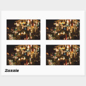 Kerstdecoratie in de openlucht rechthoekige sticker (Vel)